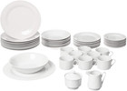 New 10 Strawberry Street Simply Round 45 Piece Dinnerware Set White For 8 People