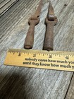 2   antique   hand   forged   wrought   iron   pintle   hinge   pins   barn   door   hardware  rare 