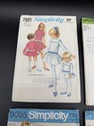 Vintage Simplicity Mccalls Sewing Pattern Lot Girls Dress Coat Pajamas Cut