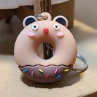 Cute Donut Bear Keychain Charm Bag Purse Accessories Key Ring Gift