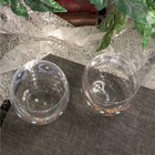 Pair Vintage Mcm Culver Seville Roly Poly 22k Gold Blue Teal Liquor Bar Glasses