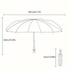 1pc 12-bone Automatic Folding Umbrella Uv Resistant With Strong Durable Frame