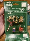 Vintage Lot Of  Mini Wood Christmas  Tree Ornaments For Tabletop Tree