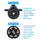 Woftd 7 Pin Trailer Plug With Waterproof Seal 7 Point Trailer Wiring Replacem   