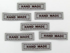 100x  hand Made  Craft Labels Fabric Tags Cream Or Gray