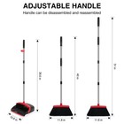 Broom And Dustpan Set  52-in Long Adjustable Handle Broom Dustpan Combo 2 Pack