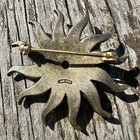 Vtg Sun Astrology Zodiac Birthstones Sterling Silver Brooch Pin Month May Stone