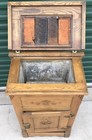 Vintage Antique Oak Raised Panel Ice Box Cabinet Chest Wooden Icebox 