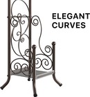 Bathroom Toilet Paper Holder Stand With Shelf  English Style Bronze Finish