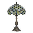 Vintage Tiffany Style Gradient Green Stained Glass Table Lamp 18  Bedside Light
