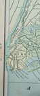Vintage 1900 Long Island New York Map 14 x11   Old Antique Original Brooklyn Ny
