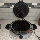 Vintage Montgomery Ward Signature Waffle Maker Chrome De-46010 Works Well