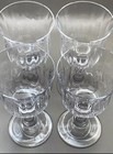 Mikasa French Countryside 6 75  Stemmed Wine Goblets Clear Optic Glass Lot 4 Euc