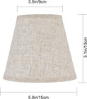6pack Small Lampshades Clip On Bulb Fabric Lamp Shade Bottom 5 9  x Top 3 54  xh