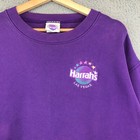 Vintage 90s Embroidered Harrah   s Las Vegas Casino Sweatshirt Men   s L