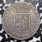 1689 Great Britain William   Mary 1 2 Crown Lot mk301 Silver 