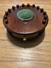 Vintage Sewing Caddy With Drawer Thread Holder With Spindles Solid Wood Vgc