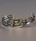 Navajo Silver Bracelet Antique Native American Turquoise Old Pawn Cuff 1920