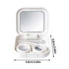 Mini Contact Lens Travel Case Kit Box With Mirror Holder Tweezers Organizer