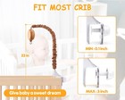 Crib Mobile Arm With Music Box - Imitation Wood - 23 Inch Mobile Arm For Crib   