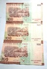      3 X Used Bank Of Oman One Hundred Baisia   No2    