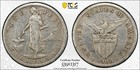 1908-s U s  Philippines Peso Pcgs Genuine Tooled Vf Details Silver Coin
