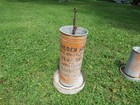 Vintage Golden Sun Feeds Advertising Primitive Metal Farm Chicken Feeder