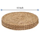 Round Woven Placemats Set Of 4  12  Boho Rattan Placemats Natural Hand-woven 