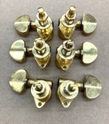 Set Vintage Grover Rotomatic Guitar Tuners W Bushings washers 3x3 Set  Usa  Gold