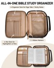 Bible Cover Case For Women  Large Quilted Puffer Bible Bag With Shoulder Stra   