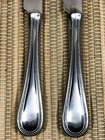 Towle Stainless Beaded Antique Steak Knives Chrome Handles 9 25  Set Of 2