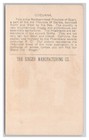 The Singer Manufacturing Co  Spain Vintage   1892 Advertising Trade Card