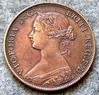 Nova Scotia Canadian Province Queen Victoria 1864 One Cent  Bronze High Grade