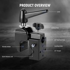 Neewer 5 8  stud Spring Lock Super Clamp 2 4  jaw Grip Crab Pole Clamp