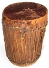 Antique Authentic Handmade Double Sided  African Wooden Drum Ritual War Tribal