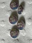 Chanel Set Of 5 Silver Tone With  Rhinestone Cc Buttons     18mm