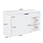 Entryway Shoe Bench Rotating Rack Lift Top Storage Seat Cushion 400lb White