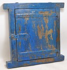 Antique Wooden Wall D  cor Small Window Original Old Hand Crafted New Painted