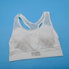Victorias Secret Sports Bra Medum White Padded Seamless Lightly Lined Pullover