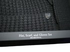 Coach Hat Scarf Gloves Set Black Waffle Beanie One Size Adult New In Box