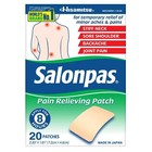 Salonpas Pain Relieving Patch  8-hour Pain Relief  20 Patches