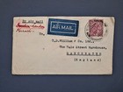 India 1930 Mingin Burma Used Abroad Kgv 8a Air Mail Manchester Cover D8