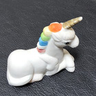 White Bisque Unicorn 3 X 3 25 In Figurine Unbranded Porcelain Fantasy Rainbow