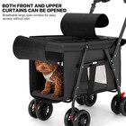 Pet Stroller Cat Dog Stroller Travel Folding Pet Carriers   black    B