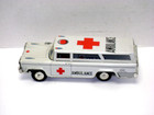 Japan Tin Toy Car Shudo Friction Emergency Wagon Ambulance   Box