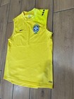 Brazil Jersey Shirt Football Soccer Camiseta Top Nike Sleeveless Mens Size S