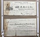 Lot Of 5 Antique 19th C  Head Letters  ontario  Clinton  Columbia Mills      
