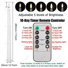 6pcs Led Flameless Taper Candles Light Flickering Battery Operated Timer Remote