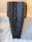Louis Vuitton Monogram Sac Plat M51140 Tote Bag Brown Canvas Leather