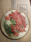 Vintage Early Flue Chimney Stove Pipe Cover  Floral   Made In Germany 9 1 2in